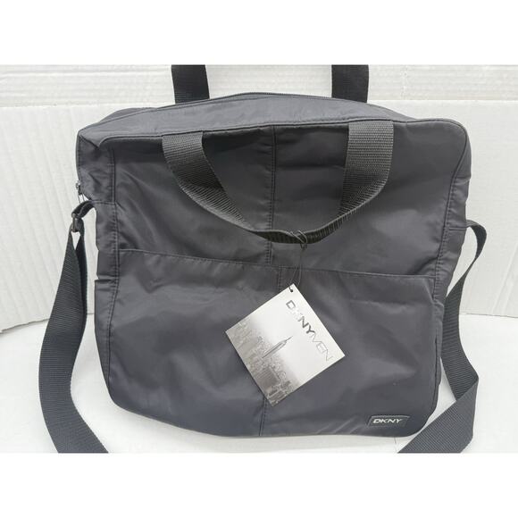 DKNY Medium Black Tote Shoulder Bag Double Strap With Tags Gift Bag Exclusive - Picture 1 of 4